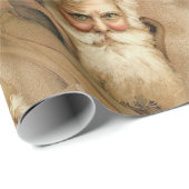 Old World viktorianischer Weihnachtsmann Geschenkpapier (Rolleneckpunkt)