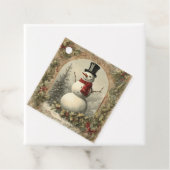 Old World Vintage Snowman Christmas Geschenkanhänger (Beispiel)
