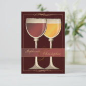 Old World Wineglass Weinberg RSVP Karte (Stehend Vorderseite)
