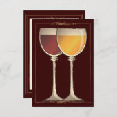 Old World Wineglass Weinberg Weinkarte RSVP Karte (Vorne/Hinten)