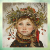 Old World Winter Child Fensteraufkleber (Blatt 3)