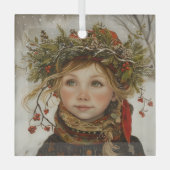 Old World Winter Child Ornament Aus Glas (Vorderseite)