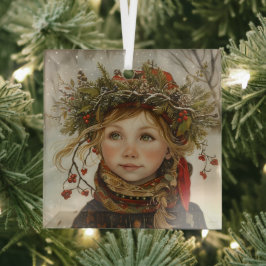 Old World Winter Child Ornament Aus Glas