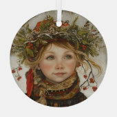 Old World Winter Child Ornament Aus Glas (Rückseite)