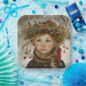Old World Winter Child Pappteller (Party)