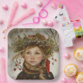 Old World Winter Child Pappteller (Party)