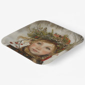 Old World Winter Child Pappteller (Gewinkelt)