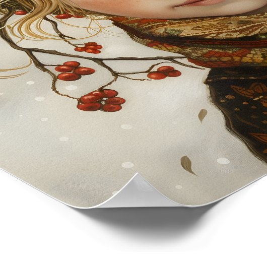 Old World Winter Child Poster (Ecke)