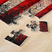Old Worldof Acoustic Guitar / W American Flag Puzzle (Seite)