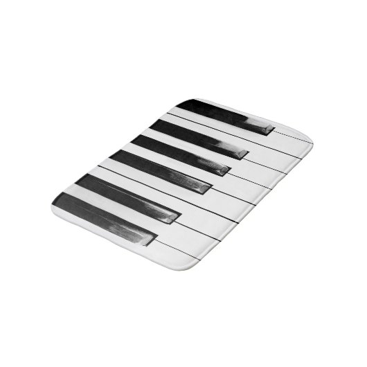 Old Worn Piano Keys Badematte (Schrägansicht)