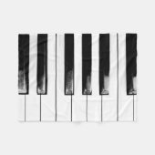 Old Worn Piano Keys Fleecedecke (Vorderseite (Horizontal))