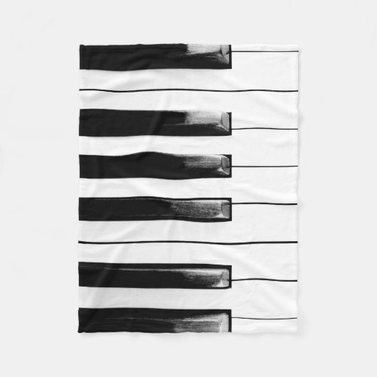 Old Worn Piano Keys Fleecedecke (Vorderseite)