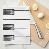 Old Worn Piano Keys Geschirrtuch (Viertel Falte)