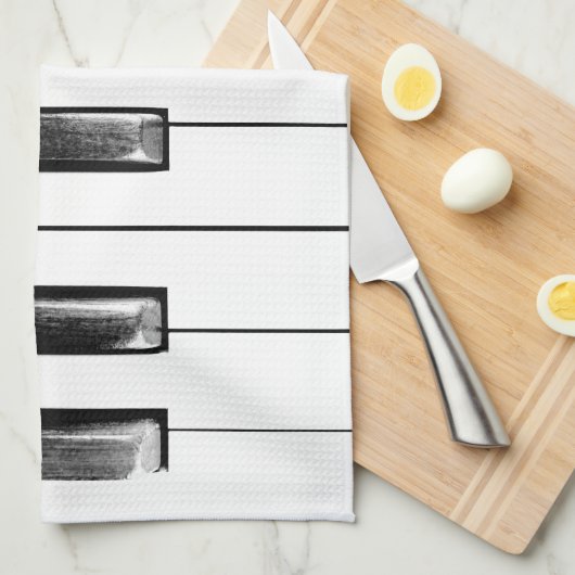 Old Worn Piano Keys Geschirrtuch (Viertel Falte)