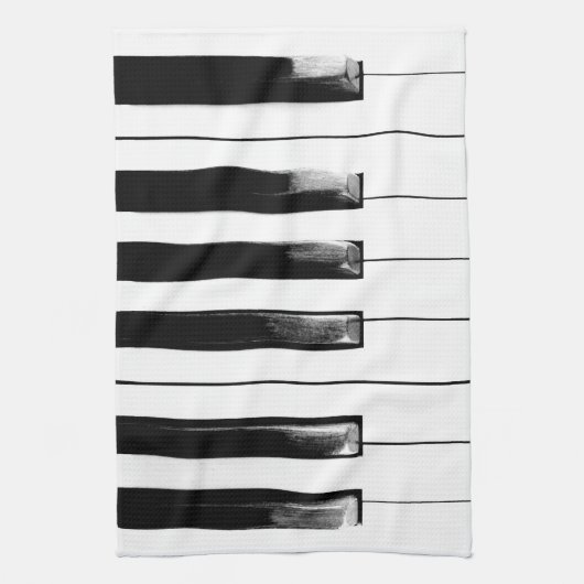 Old Worn Piano Keys Geschirrtuch (Vertikal)