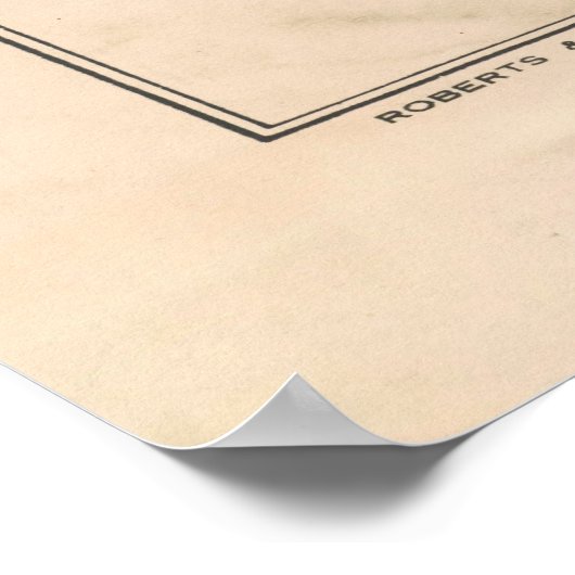 Old WWI Downfall of Germany Map (1917) Poster (Ecke)