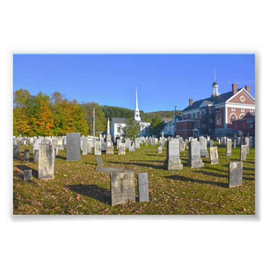 Old Yard Friedhof, Stowe, Vermont Fotodruck (Vorne)