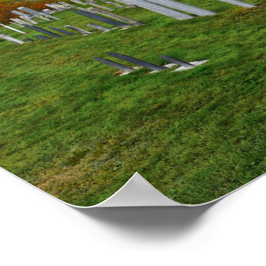 Old Yard Friedhof, Stowe, Vermont Poster (Ecke)