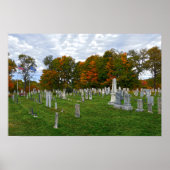 Old Yard Friedhof, Stowe, Vermont Poster (Vorne)