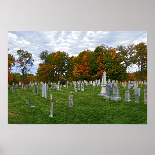 Old Yard Friedhof, Stowe, Vermont Poster (Vorne)