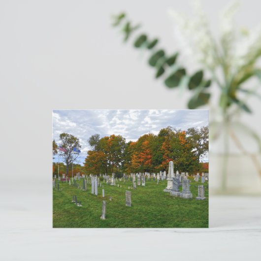 Old Yard Friedhof, Stowe, Vermont Postkarte (Stehend Vorderseite)