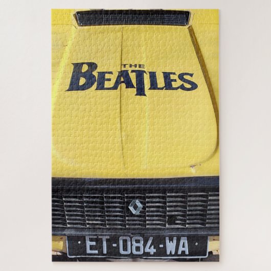 Old Yellow French Van Puzzle (Vertikal)