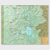 Old Yellowstone National Park Map (1972) Geschenkpapier (Flach)