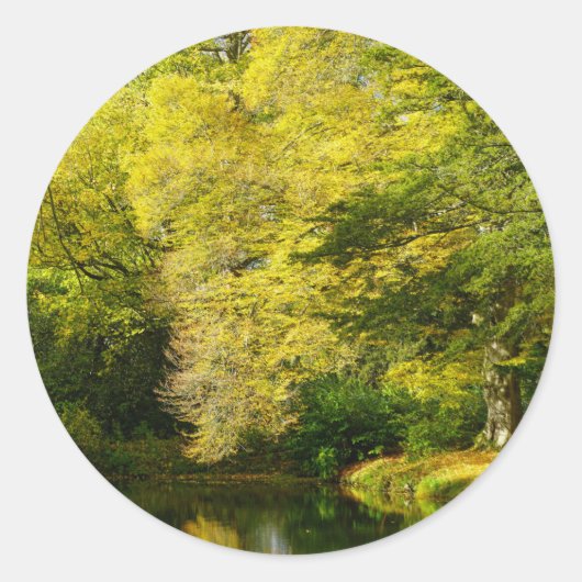 Old Yew Trees Classic Round Sticker (Vorderseite)