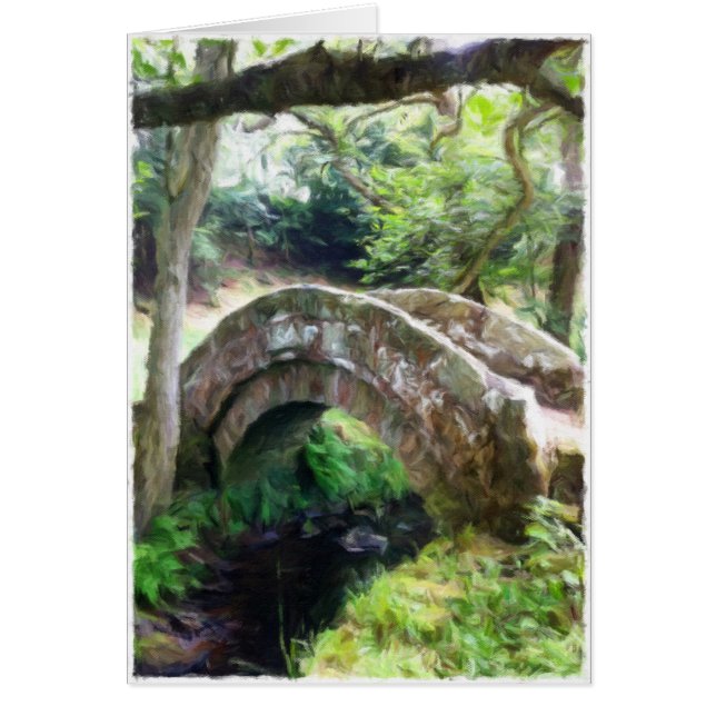 Old Yorkshire Packpferd Bridge leere Karte (Vorne)