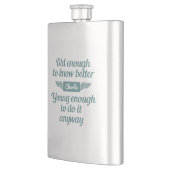 "Old & Young"-individuelle Name Flachmann (Links)