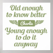 "Old & Young"-individuelle Name-Plakat Poster (Vorne)