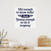 "Old & Young"-individuelle Name-Plakat Poster (Küche)