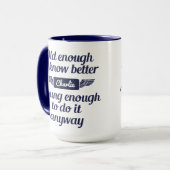 "Old & Young" individuelle Name Tasse (Vorderseite Links)