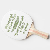 "Old & Young"-Tischtennispaddel auf Monogramm Tischtennis Schläger (Seitenansicht)