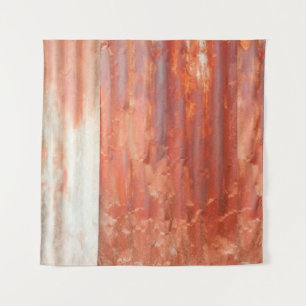 Old zinc background in vintage style. Rusted wall Wandteppich