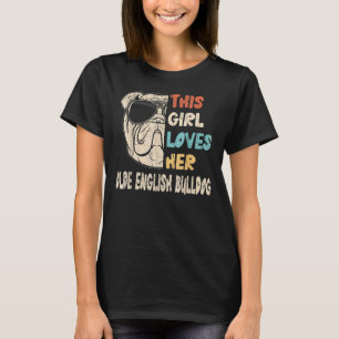 Olde English Bulldog Girl Cooles Vintages Retro fü T-Shirt