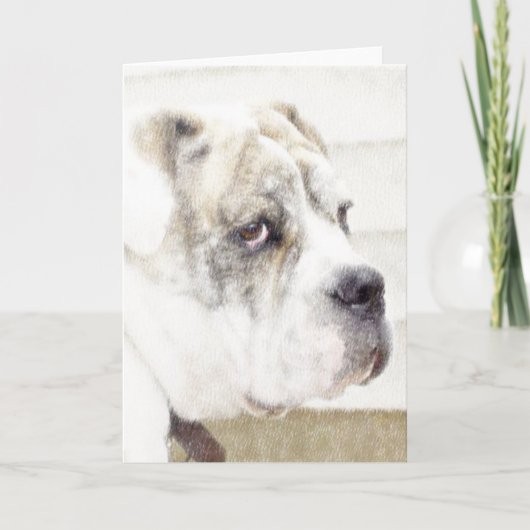 Olde English Bulldogge greeting card Karte (Vorderseite)