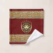 Olde English Royal Lion Designer Badhandtuch Set (Waschlappen)