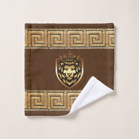 Olde English Royal Lion Designer Badhandtuch Set (Waschlappen)