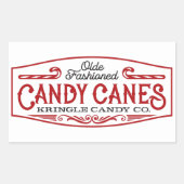 Olde Fashion Bonbons Weihnachtsfirmenaufkleber Rechteckiger Aufkleber (Vorderseite)