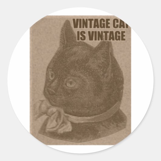 Olde LOLcat Runder Aufkleber (Vorderseite)