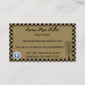 Olde Red Saltbox Rustic Primitive Business Card Visitenkarte (Rückseite)