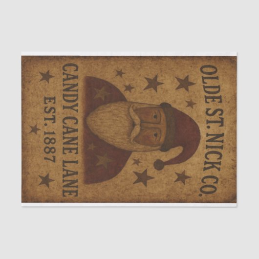 Olde St Nick Candy Canes Seidenpapier (Vorderseite)