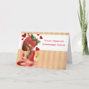 Olde Time Candy Dipped Strawberries Feiertagskarte