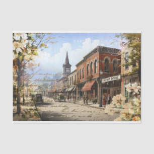 Olde Towne Erinnerungen Vintag Decoupage Seidenpapier