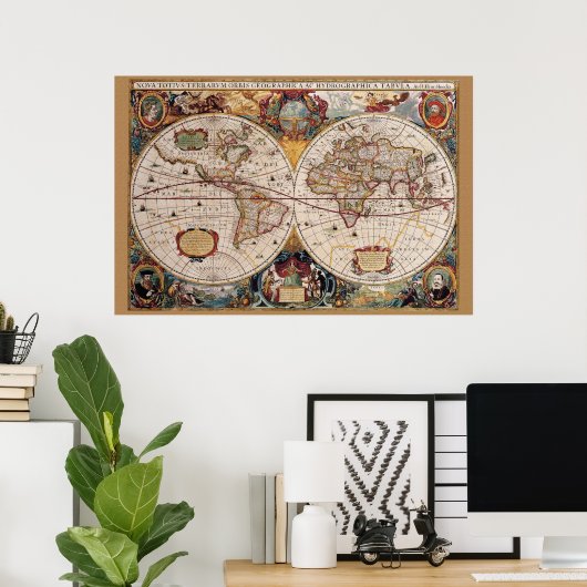 Olde World 36 x 24 Poster (Heimbüro)