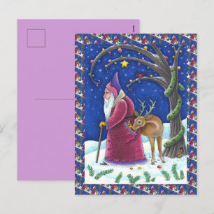 OLDE WORLD BELSNICKLE & HUNGRIGES RENTIER, WEIHNAC FEIERTAGSPOSTKARTE