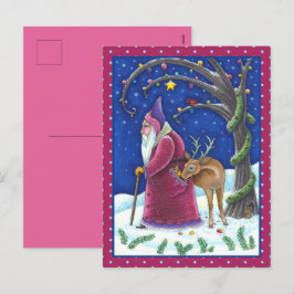 OLDE WORLD BELSNICKLE & HUNGRY REINDEER, CHRISTMAS FEIERTAGSPOSTKARTE