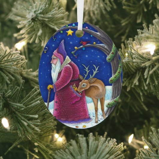 OLDE WORLD BELSNICKLE & HUNGRY REINDEER, CHRISTMAS ORNAMENT AUS METALL (InSitu)