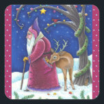OLDE WORLD BELSNICKLE & HUNGRY REINDEER, CHRISTMAS QUADRATISCHER AUFKLEBER<br><div class="desc">IN EINER FUZZY WOOL COAT FÜR DIE SAISON GESCHRÄNKT. NOSTALGISCHE FOLK ART SANTA UND FREUNDE WERDEN EIN LÄCHELN. CHRISTMAS STICKERS *Anpassen ... .Suchen nach übereinstimmenden Elementen Susan Brack Designs</div>